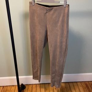 Faux Suede Hi-Waist Leggings from Zara